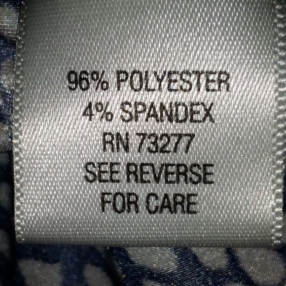 Dana Buchman Drape Neck Dress Navy Blue and White Size XS - Picture 6 of 8